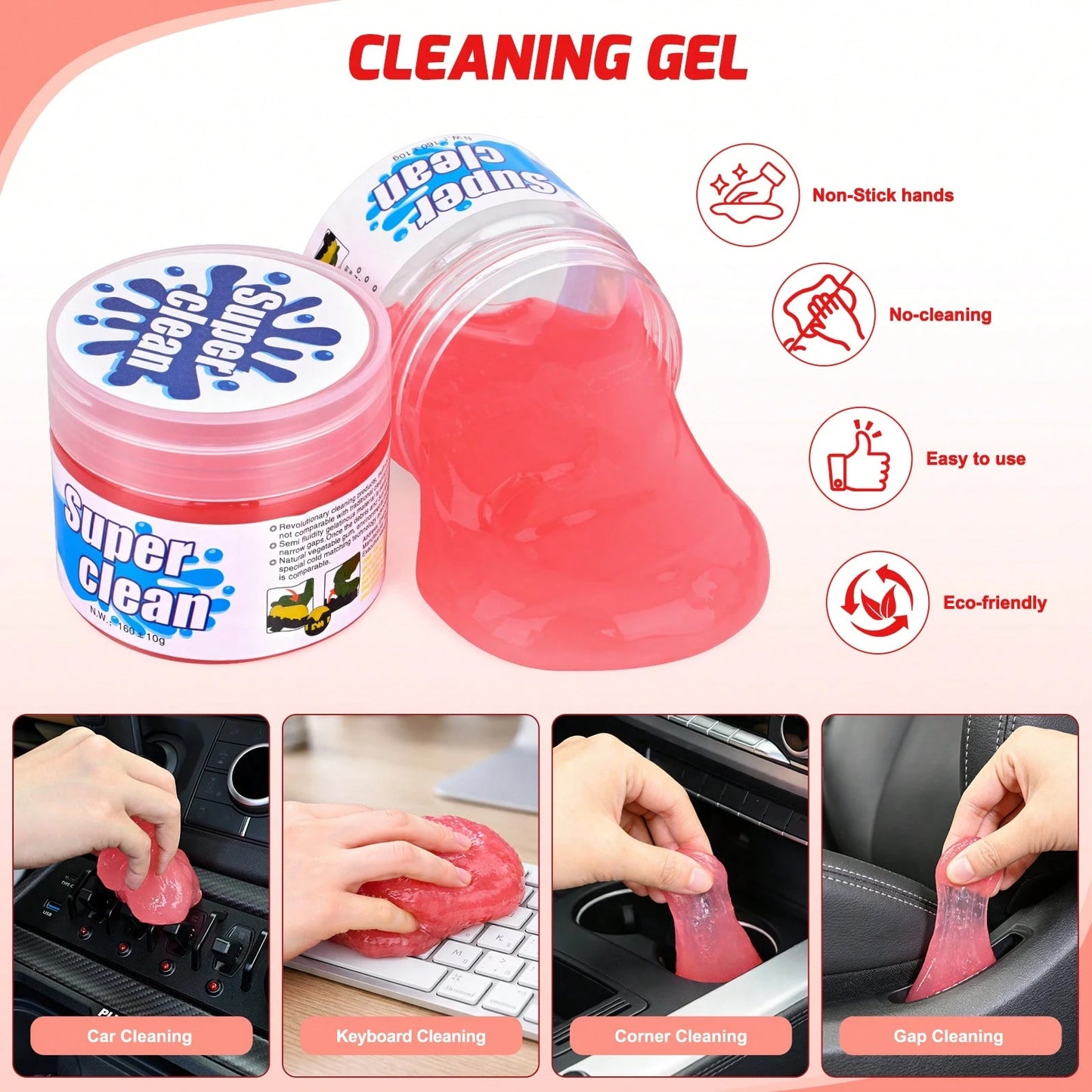 Nilight 15PCS Car Detailing Kit Auto Cleaning Tools Wash Set With Storage Carry Bag Beginners Easy To Use For Interior Exterior Car Care Clean Windshield Dashboard Seat Air Vents Wheels Tires, Red