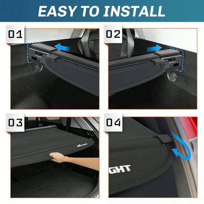 Nilight Trunk Cargo Cover Compatible With Toyota RAV4 Accessories 2019 2020 2021 2022 2023 2024 2025, Retractable Security Shade Rear Cargo Cover, With Trunk Storage Net, 1-Pack
