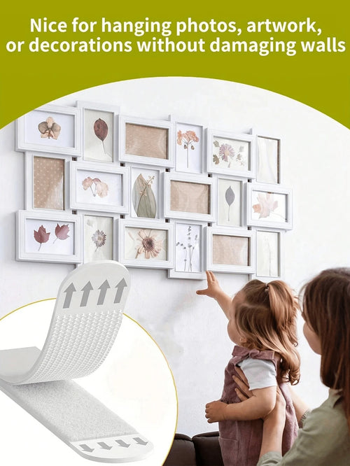 No-Drill Hanging Strips, Double-Sided Removable Magic Wall Stickers, Tool-Free Installation, Suitable For Picture Frames, Photo Frames, Artwork
