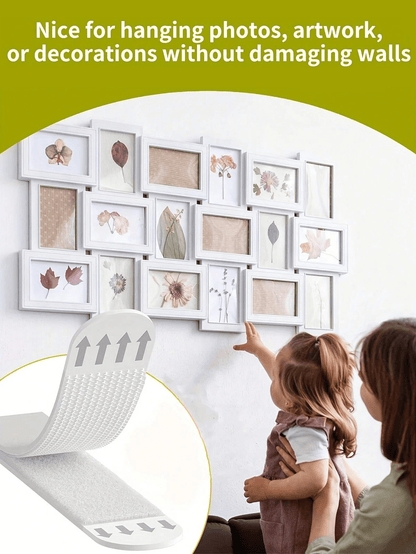 No-Drill Hanging Strips, Double-Sided Removable Magic Wall Stickers, Tool-Free Installation, Suitable For Picture Frames, Photo Frames, Artwork