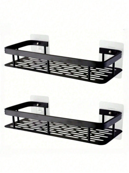 [No Drilling Required] Large Capacity Wall-Mounted Bathroom Storage Rack| Drill-Free Installation, Space-Saving, Easy To Install| Bathroom And Kitchen Hanging Storage Rack, Can Store Toiletries, Cos