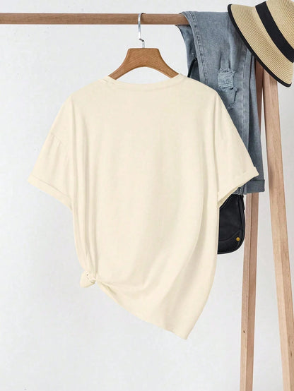 NostaNoir Women's Summer Letter Fruit Printed Round Neck Short Sleeve Casual T-Shirt LIMONCELLO LEMON LIQUEUR Refreshing And Delicious Graphic Tees Women Tops