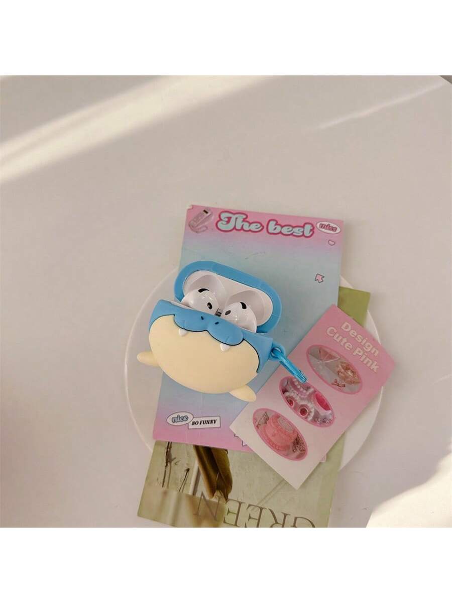 Novelty 1pc Cute Seal Bluetooth Earphone Case, Compatible With Airpods Pro 3, Cartoon Adorable Shockproof Apple Earphone Case Compatible With Apple 1/2/3/4/Pro/Pro2 Bluetooth Earphone Case