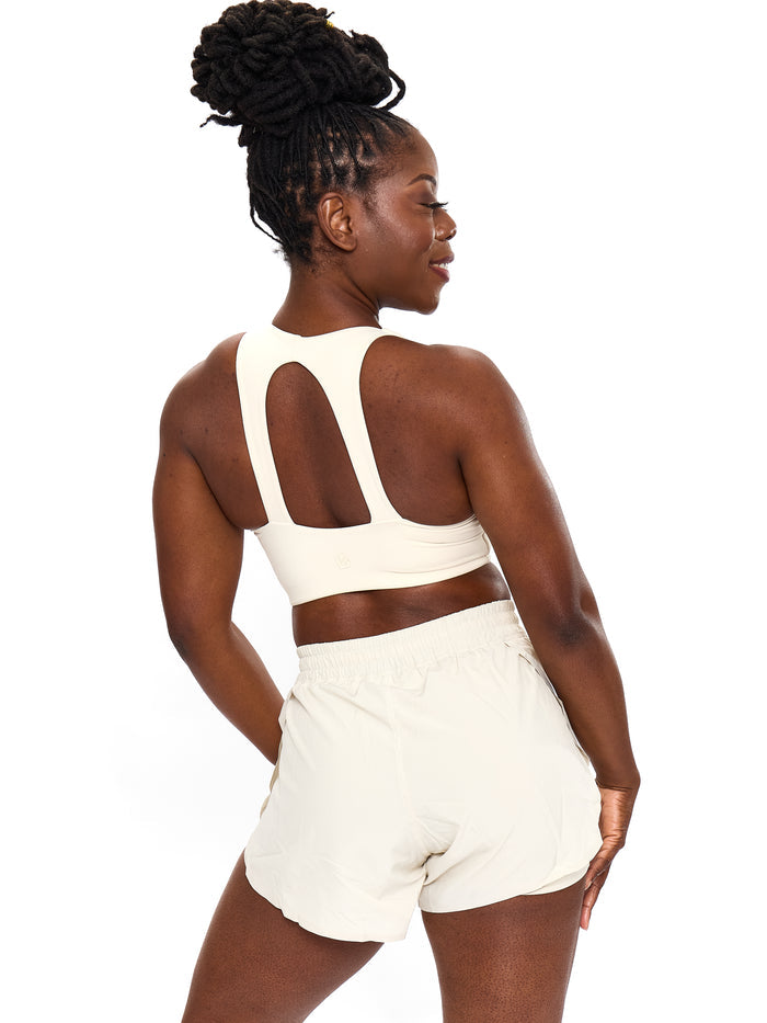 *PREORDER* Nubre Notch Sports Bra - Oat Milk