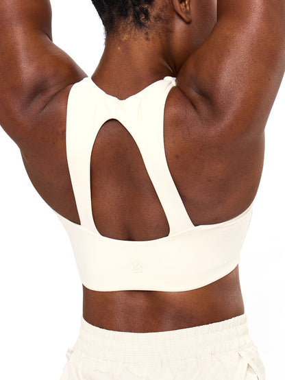 *PREORDER* Nubre Notch Sports Bra - Oat Milk
