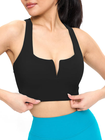 Nubre Notch Sports Bra - Onyx Black