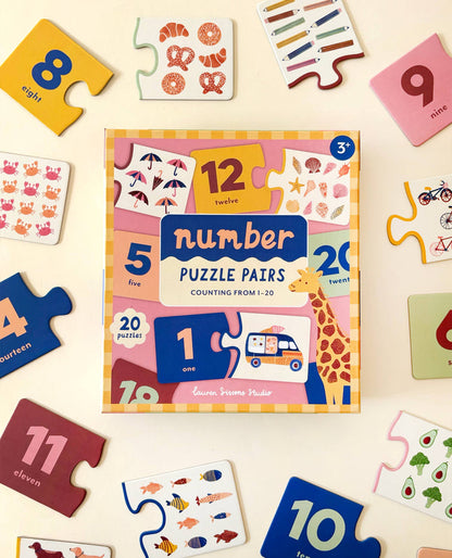 Number Puzzle Pairs - Kids Toys Learning Game Educational