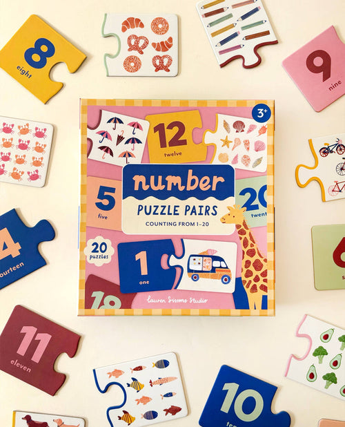 Number Puzzle Pairs - Kids Toys Learning Game Educational