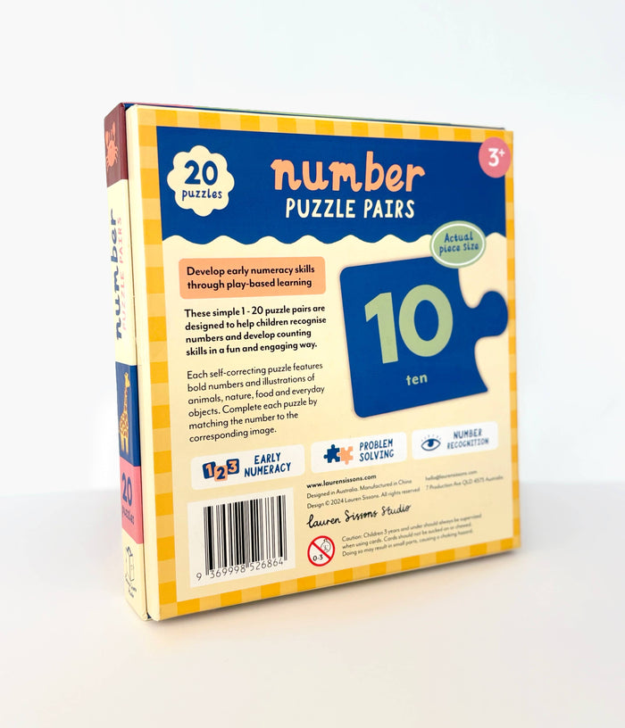 Number Puzzle Pairs - Kids Toys Learning Game Educational