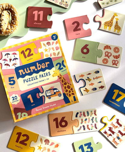Number Puzzle Pairs - Kids Toys Learning Game Educational