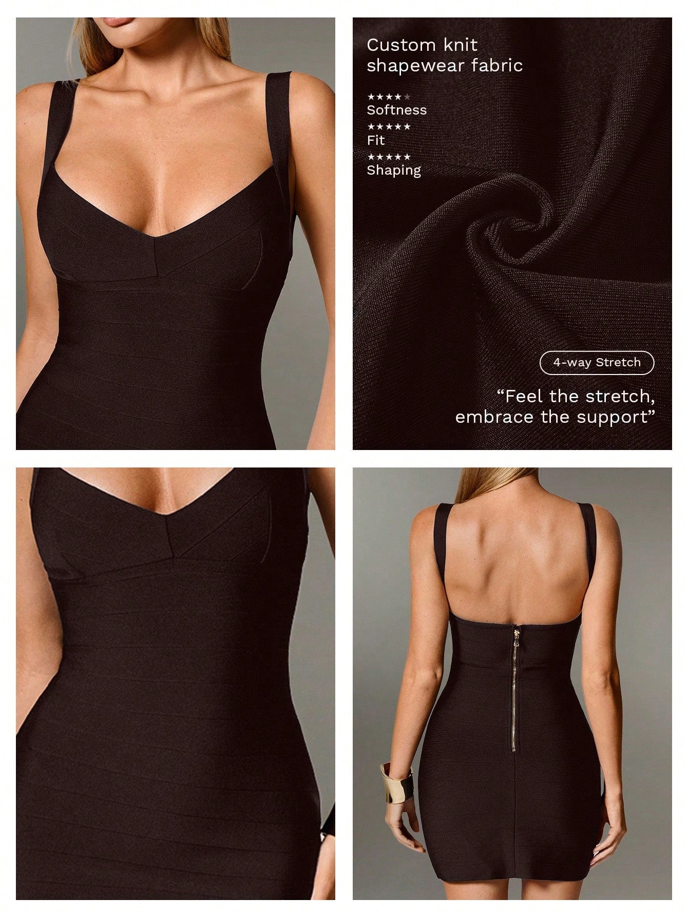 Nuvra Sexy Solid Color Knit Spaghetti Strap Sleeveless Mini Dress, Bodycon Party Holiday Dress For Women