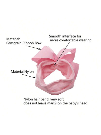 Oaoleer 20/24 Pcs Baby Girls Bows Headbands Nylon Hairbands Ribbon Bow Elastic Hair Accessories For Newborns Infants Toddlers And Kids Love Valentine
