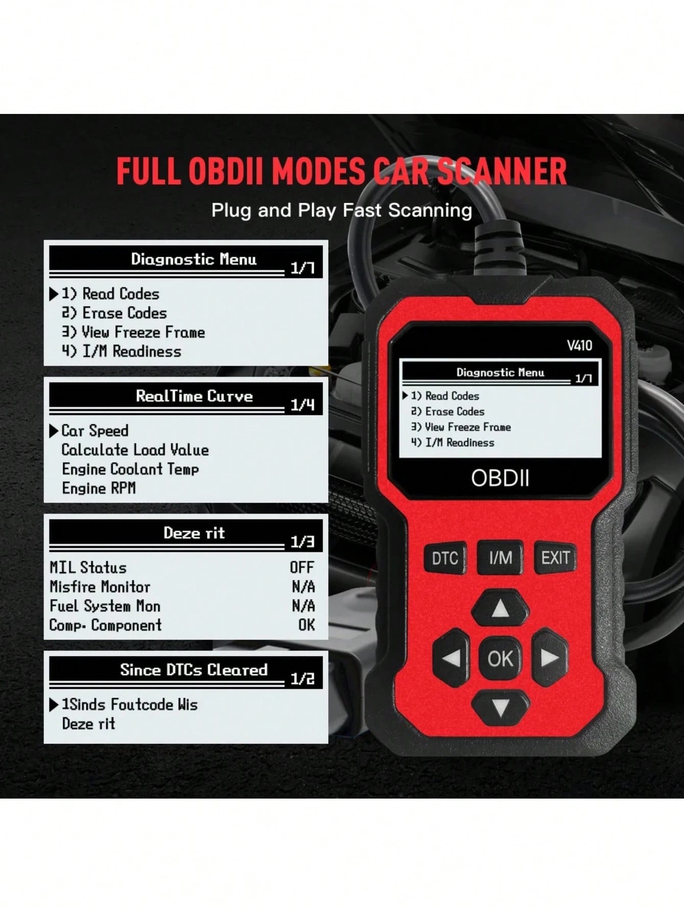 OBD2 Scanner Instant Fault Code Reader And Voltage Check| OBDII/CAN Full System Diagnosis| 10 Second Fault Analysis