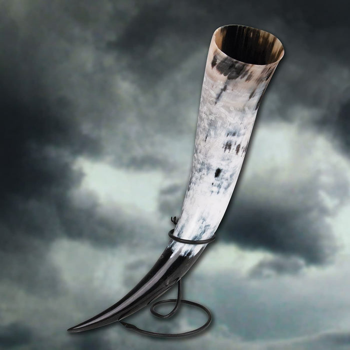 Odin's Oversized Drinking Horn with Stand