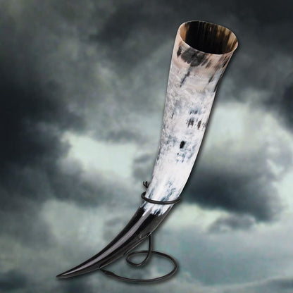 Odin's Oversized Drinking Horn with Stand