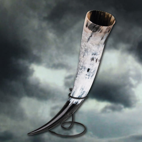 Odin's Oversized Drinking Horn with Stand