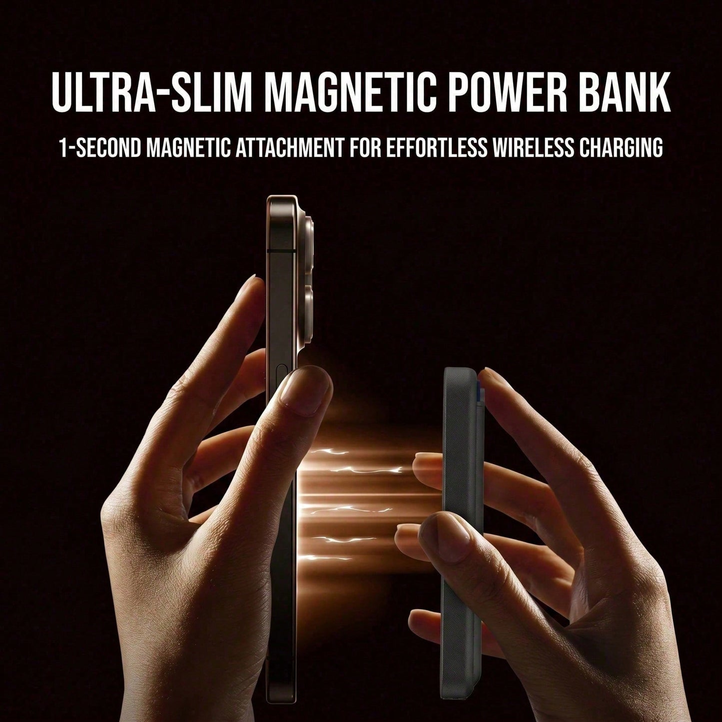 Office Essential 5000mAh Magnetic Wireless Power Bank 15W Wireless Charging 20W PD Fast Charging Card Holder Compact Portable Phone Charger Battery Protection Compatible With IPhone 15 Pro 14 Plus 13