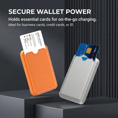 Office Essential 5000mAh Magnetic Wireless Power Bank 15W Wireless Charging 20W PD Fast Charging Card Holder Compact Portable Phone Charger Battery Protection Compatible With IPhone 15 Pro 14 Plus 13