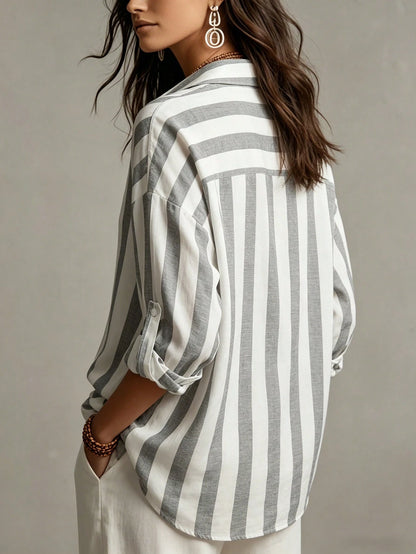 Omancia Women's Elegant Fashion Commute Vacation Casual Comfortable Charming Vintage Minimalist Premium Romantic Holiday Vacation Shirt Collar White Blouse