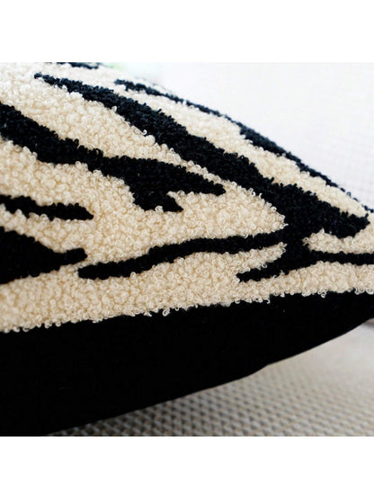 One Embroidered Tiger Pattern Pillow Cover, Light Luxury Decorative Pillowcase For Living Room Bed Sofa Cushion Back Pillow Cover