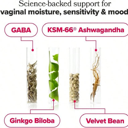 OPositivURO Vaginal Moisture & Mood – Formulated To Support Vaginal Moisture, Mood & Relaxation – With KSM-66® Ashwagandha, Ginkgo Biloba, Mucuna Pruriens, And GABA – 30 Servings Vitamins Supplements