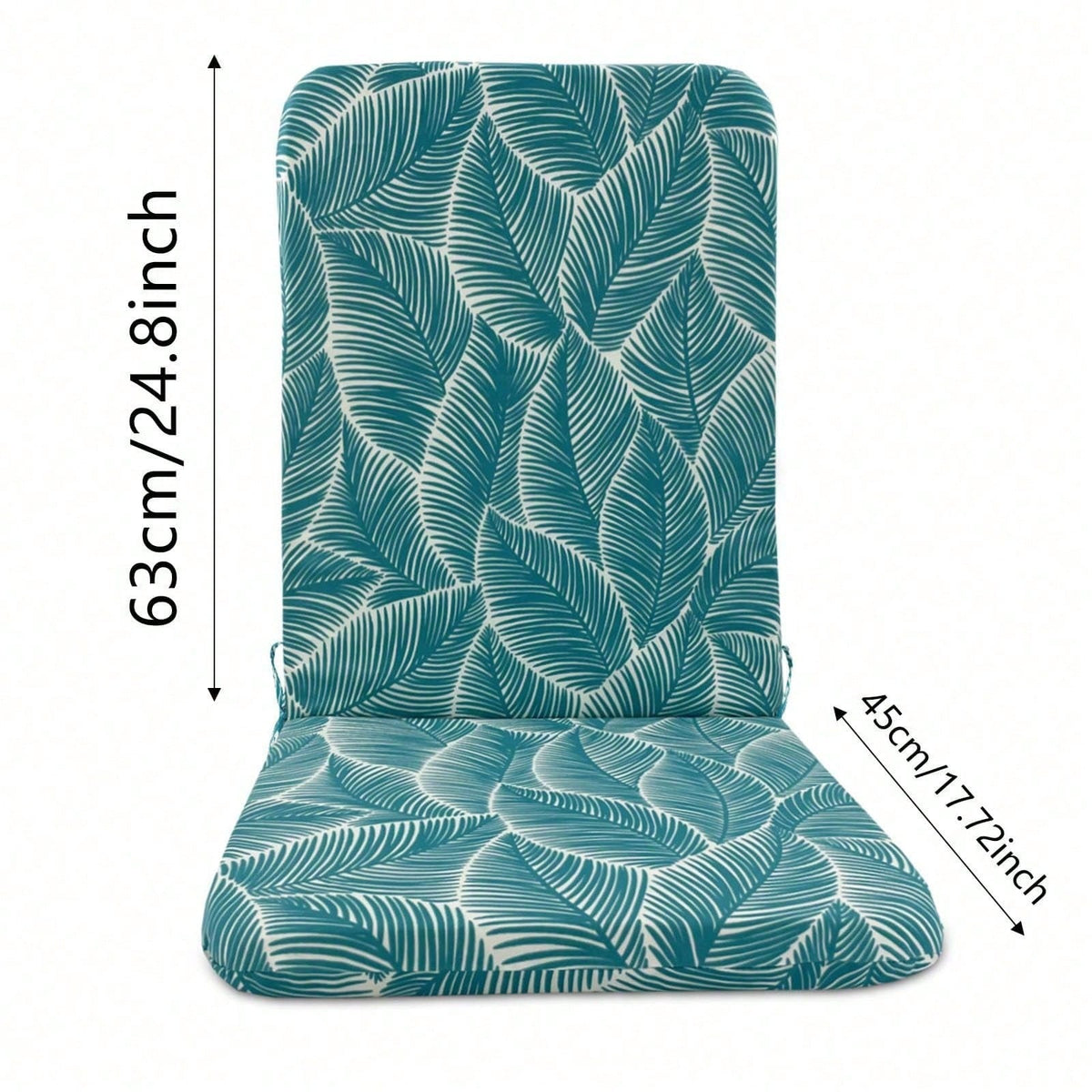 Outdoor Chair Cushion, 44"X20" Patio Chair Cushion With 2" Thick Padding, Waterproof Fade-Resistant Lawn Chair Cushion With Removable Machine-Washable Cover, Outdoor Furniture Cushion