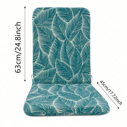 Outdoor Chair Cushion, 44"X20" Patio Chair Cushion With 2" Thick Padding, Waterproof Fade-Resistant Lawn Chair Cushion With Removable Machine-Washable Cover, Outdoor Furniture Cushion