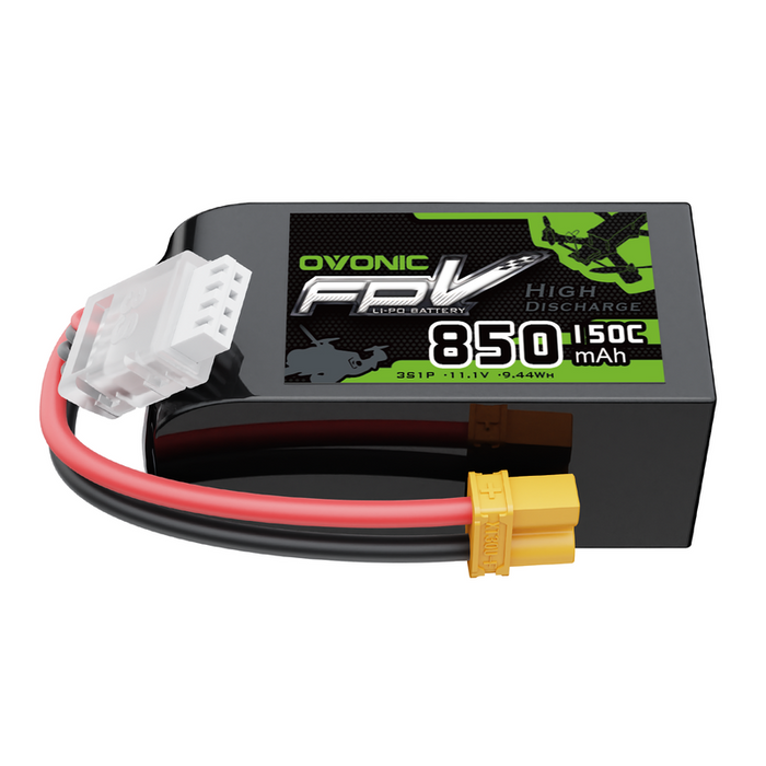 OVONIC 11.1V 50C 850mAh 3S LiPo Battery with XT30 Plug