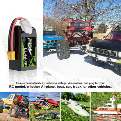 OVONIC 11.1V 150C 850mAh 3S LiPo Battery with XT30 Plug for 3 to 5-inch FPV drones 150 &180 Size Quadcopters