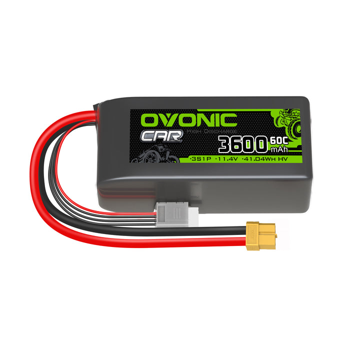 Ovonic 11.1V 3600mAh 60C 3S LiHV Battery with XT60 Plug for 1/10 Rock Crawler