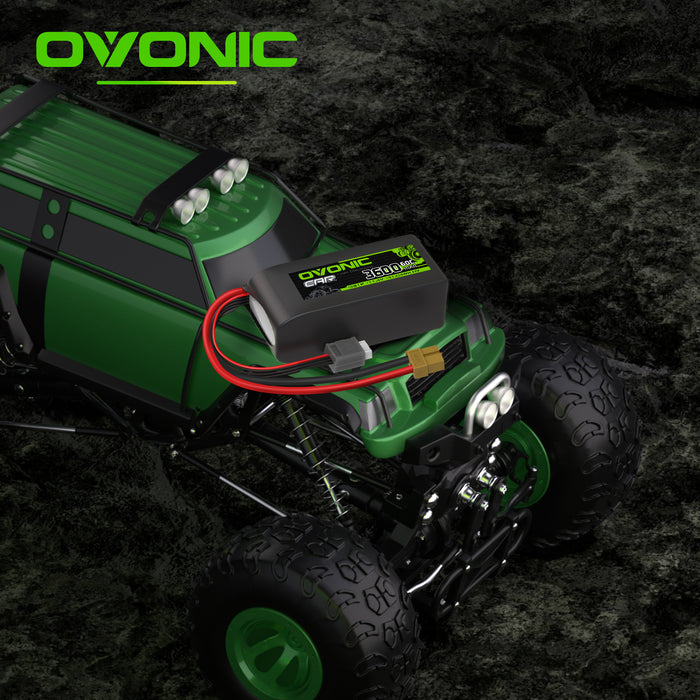 Ovonic 11.1V 3600mAh 60C 3S LiHV Battery with XT60 Plug for 1/10 Rock Crawler