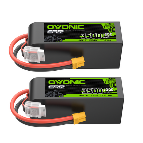OVONIC 130C 3500mAh 22.2V 6S LiPo Battery with XT60 Plug