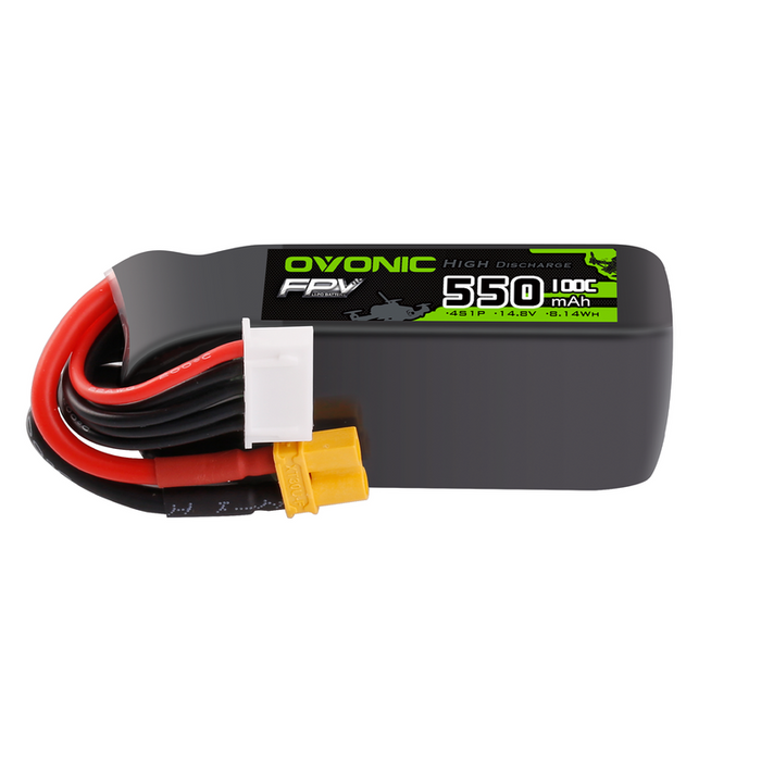 OVONIC 14.8V 100C 550mAh 4S LiPo Battery with XT30 Plug