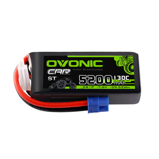 Ovonic 2S 5200mAh 130C 7.6V Shorty LiHV Battery w/EC3 Plug