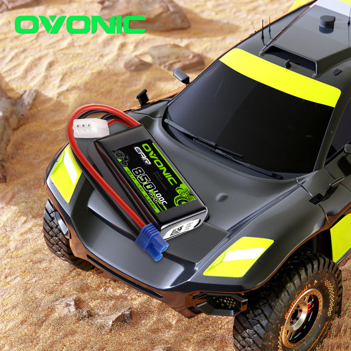 Ovonic 2S 850mAh 100C 7.4V LiPo Battery w/EC2 Plug
