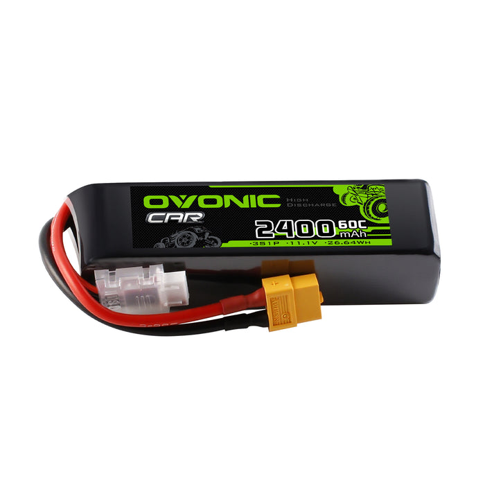 Ovonic 3S 2400mAh 60C 11.1V LiPo Battery w/XT60 Plug