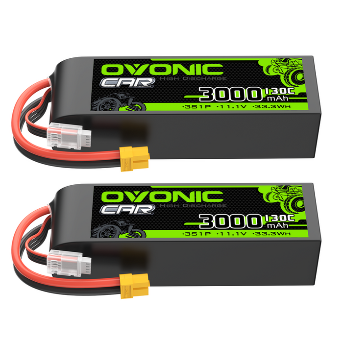 OVONIC 3S 3000mAh 11.1V 130C LiPo Battery with XT60 Plug