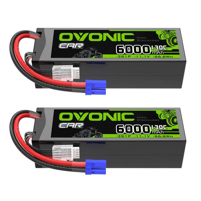OVONIC 3S 6000mAh 11.1V 130C Lipo Battery with EC5 Plug
