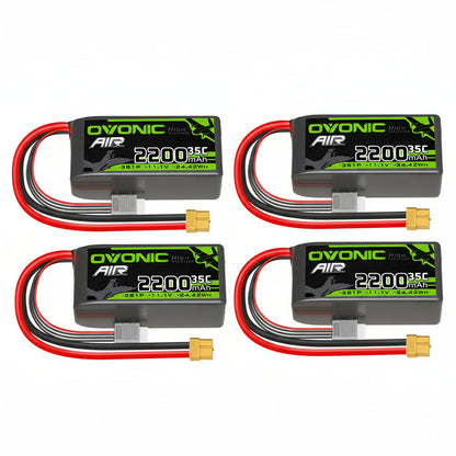 OVONIC 3S Lipo Battery 2200mAh 3S1P 35C 11.1V LiPo Battery with XT60 Plug