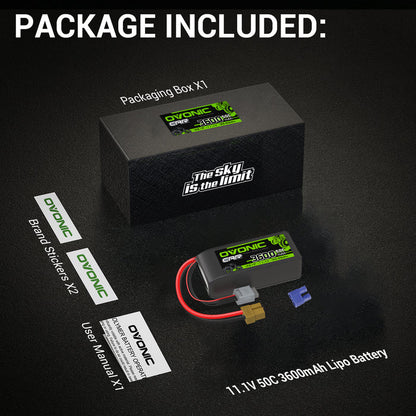Ovonic 3S Lipo Battery 3600mah 3S1P 50C 11.1V Lipo Battery Pack with XT60 & EC3 Plug