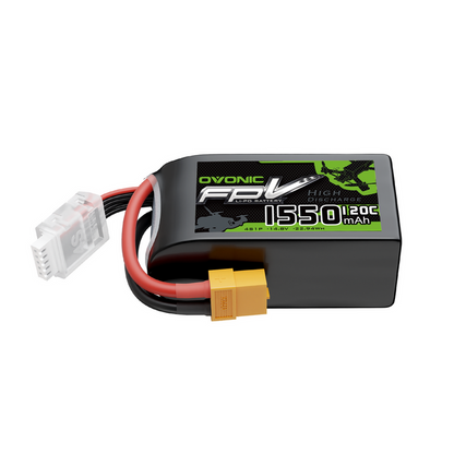 OVONIC 1550mAh 4S 120C 14.8V R-Line Version 3.0 Lipo Battery with XT60 Plug