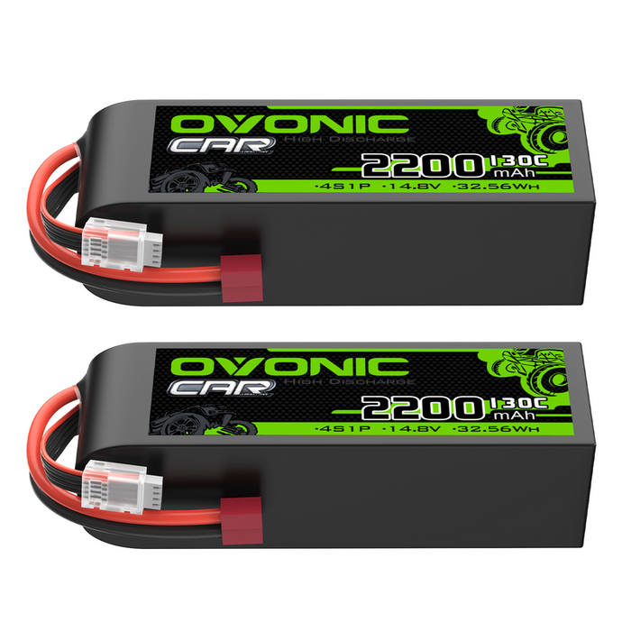 OVONIC 4S 2200mAh 14.8V 130C LiPo Battery with Deans Plug