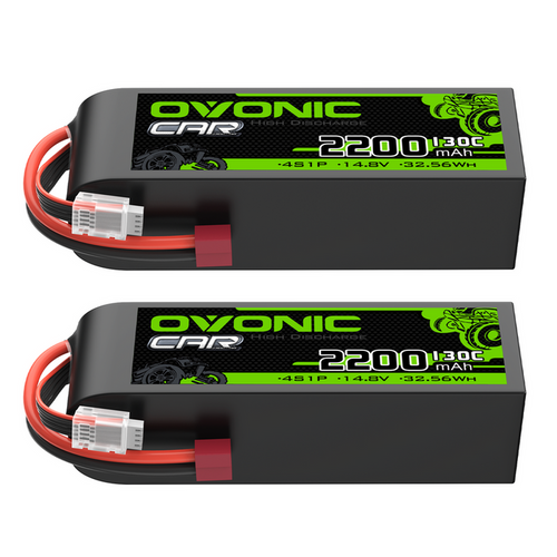 OVONIC 4S 2200mAh 14.8V 130C LiPo Battery with Deans Plug