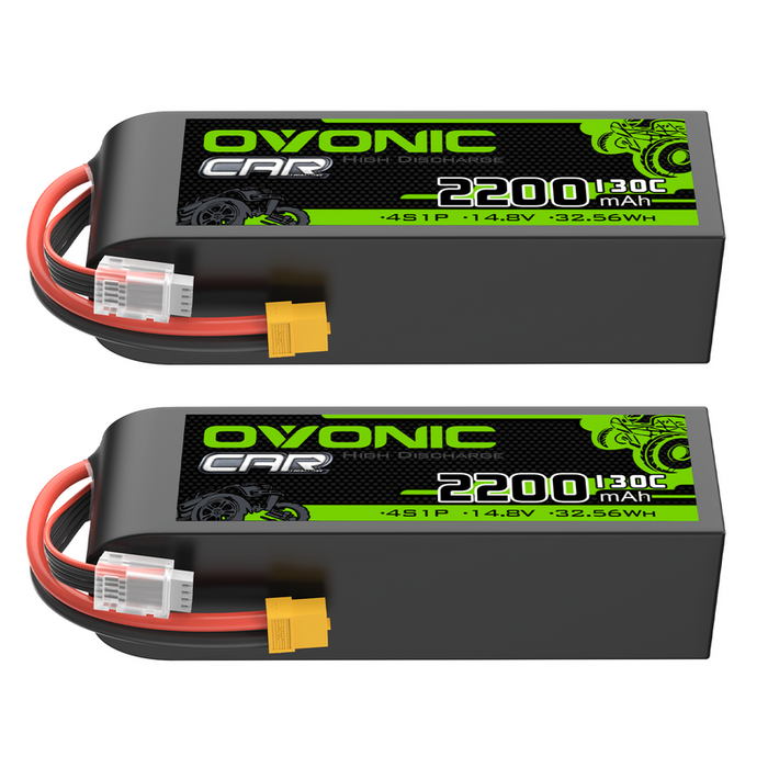OVONIC 4S 2200mAh 14.8V 130C LiPo Battery with XT60 Plug