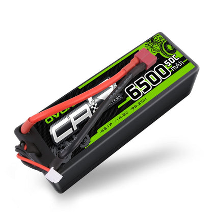 OVONIC 4S LiPo Battery Pack 6500mAh 50C 14.8V Hardcase with Deans Plug 1/8 Scale RC Cars RC Truggy RC Buggy(1/2 Pack)