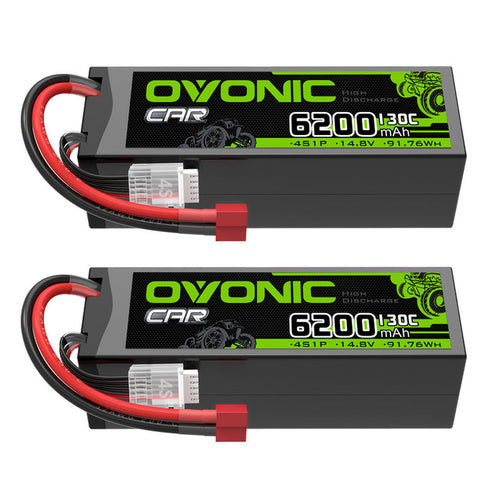 OVONIC 6200mAh 4S 130C 14.8V Hardcase LiPo Battery with T Plug