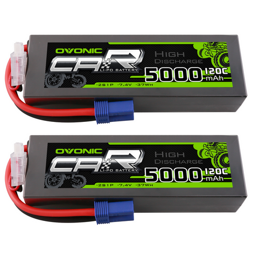 Ovonic 7.4V 120C 5000mAh 2S LiPo Battery with EC5 plug