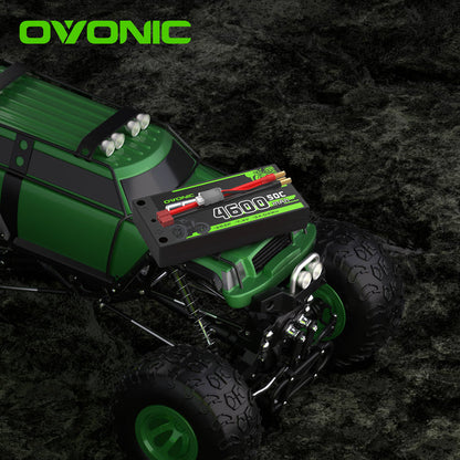 OVONIC 7.4V 4600mAh 2S2P 50C Hardcase Shorty Lipo Battery 29# with Deans for RC Car 1/8 & 1/10 Buggy &Truggy