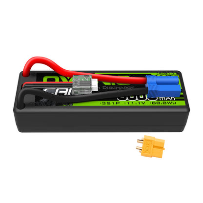 Ovonic 80C 3S 8000mAh 11.1V LiPo Battery for 1/8 1/10 Buggy Truck Car - EC5 & XT60 Plug