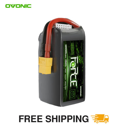 Ovonic Force Extreme 6S 1200mAh 150C 22.2V LiPo Battery Pack w/ XT60 Plug for Pro FPV Racing, High-Speed Freestyle Drone